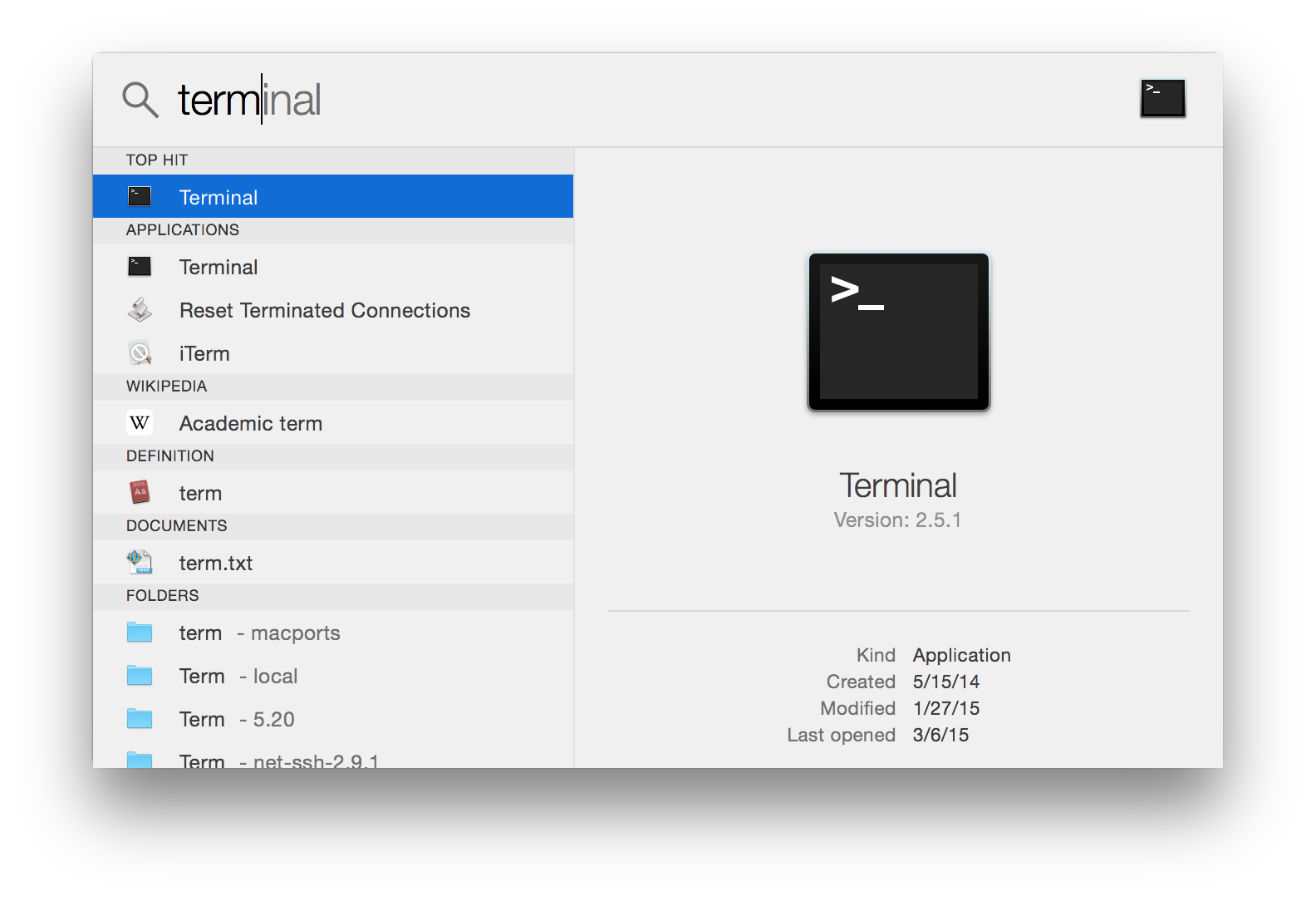 Spotlight on OS X 10.10 Yosemite