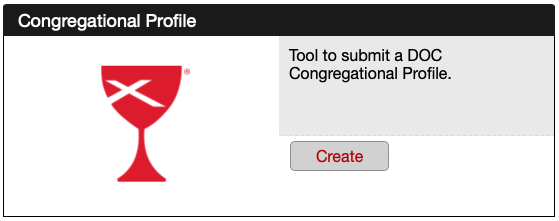 Congregational Profile tile.