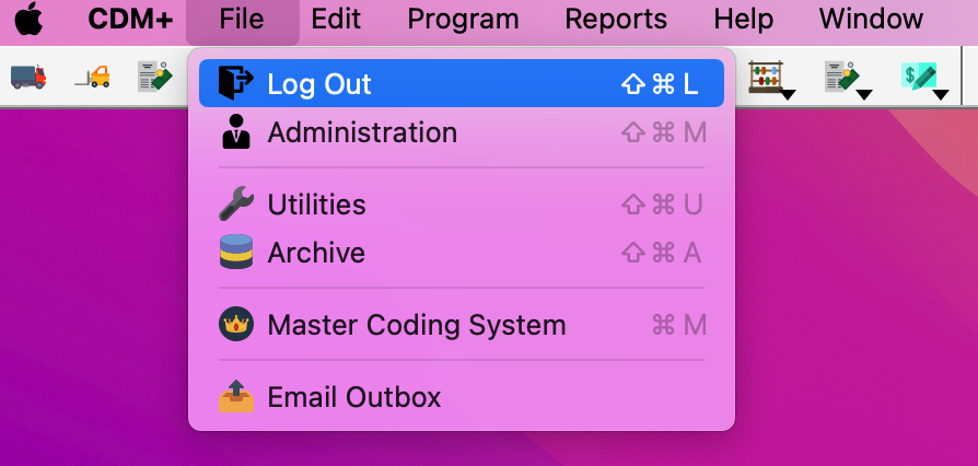 A picture showing the navigation to log out.