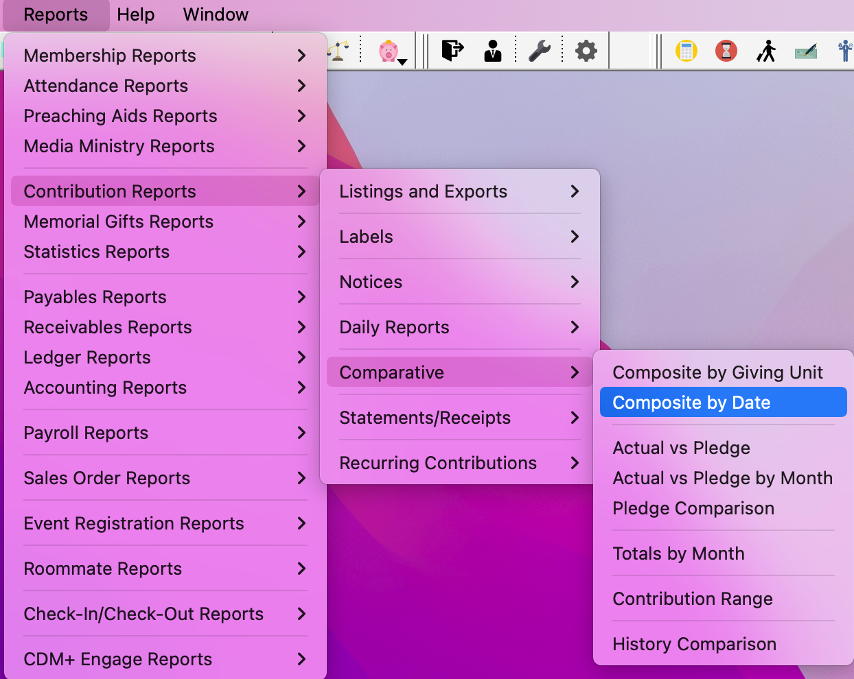 Navigation path to Composity by Date.