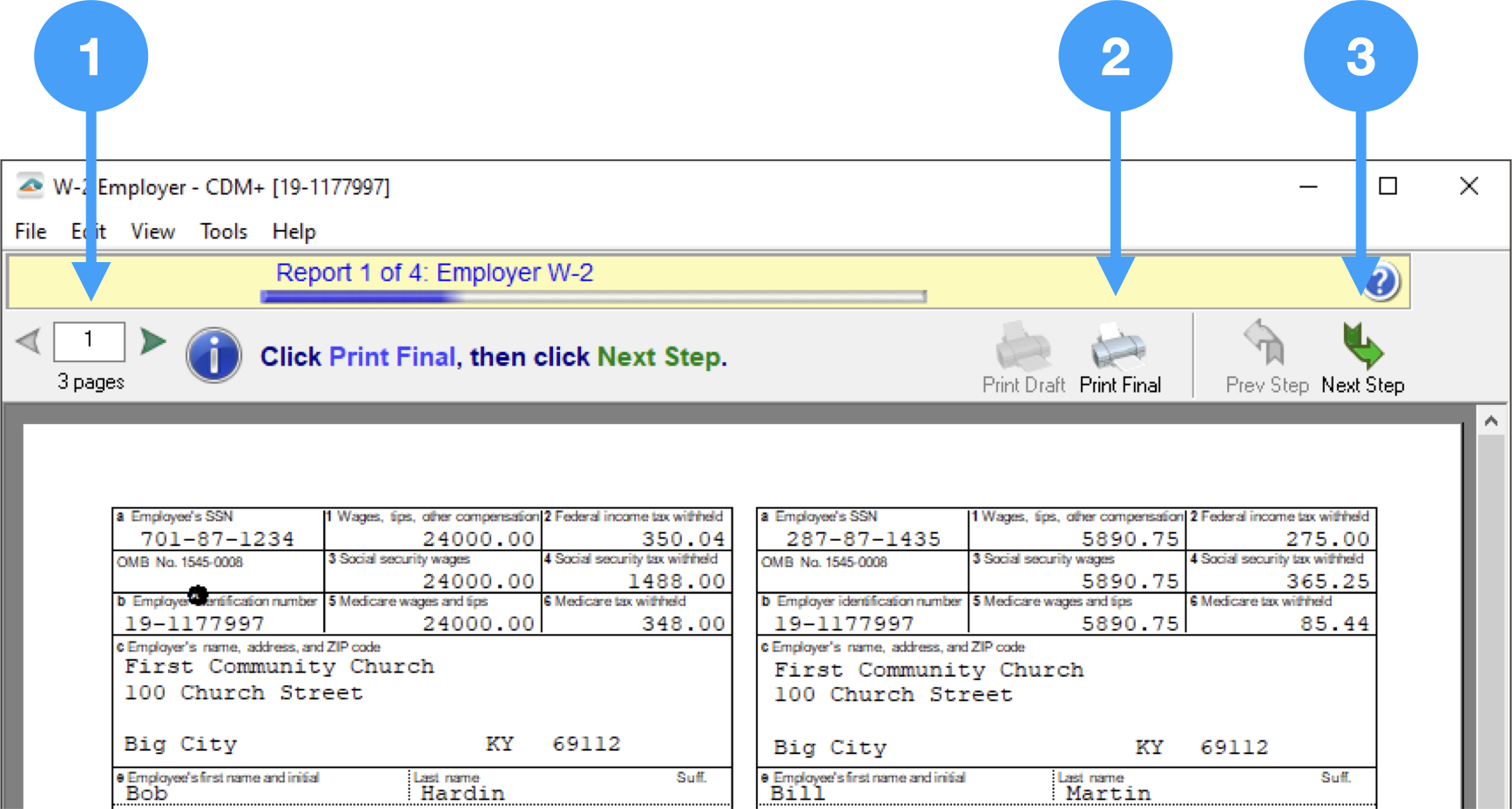 eFile W-2/W-3's (Windows)