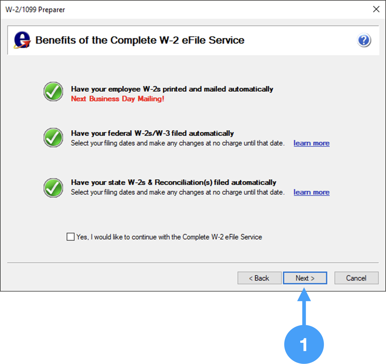 eFile W-2/W-3's (Windows)