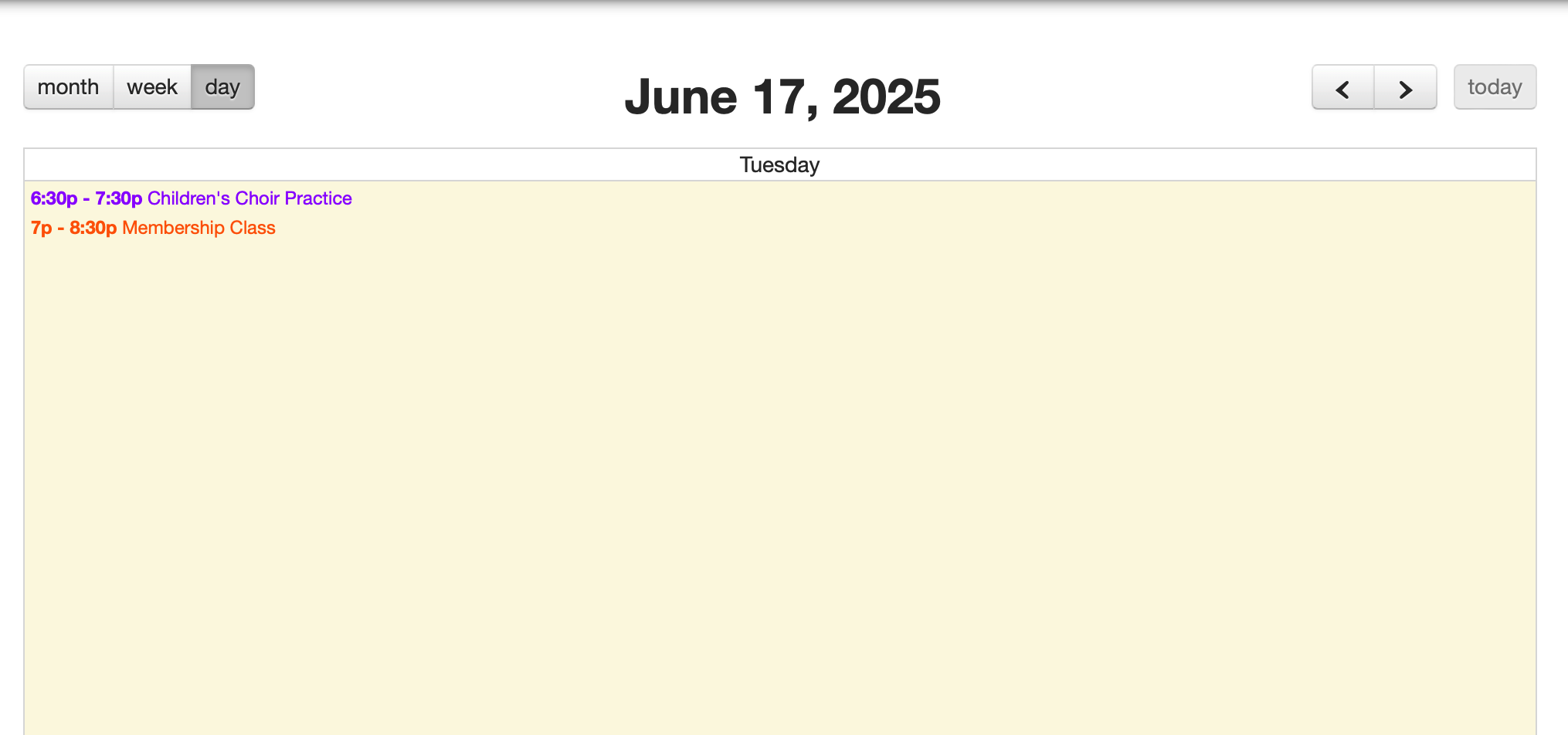 PIcture of the Day view of a published calendar.