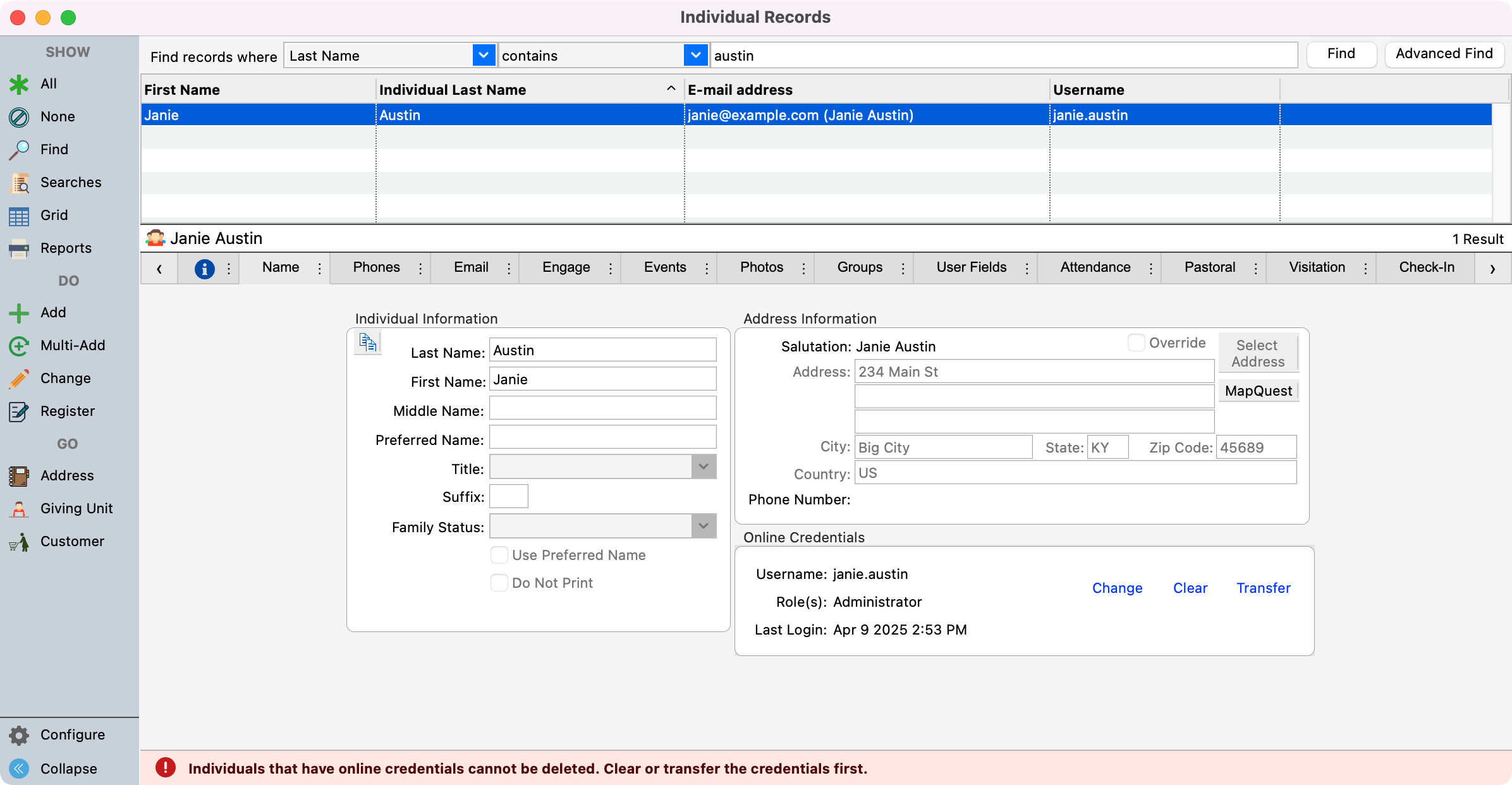 Picture of an Individual Record