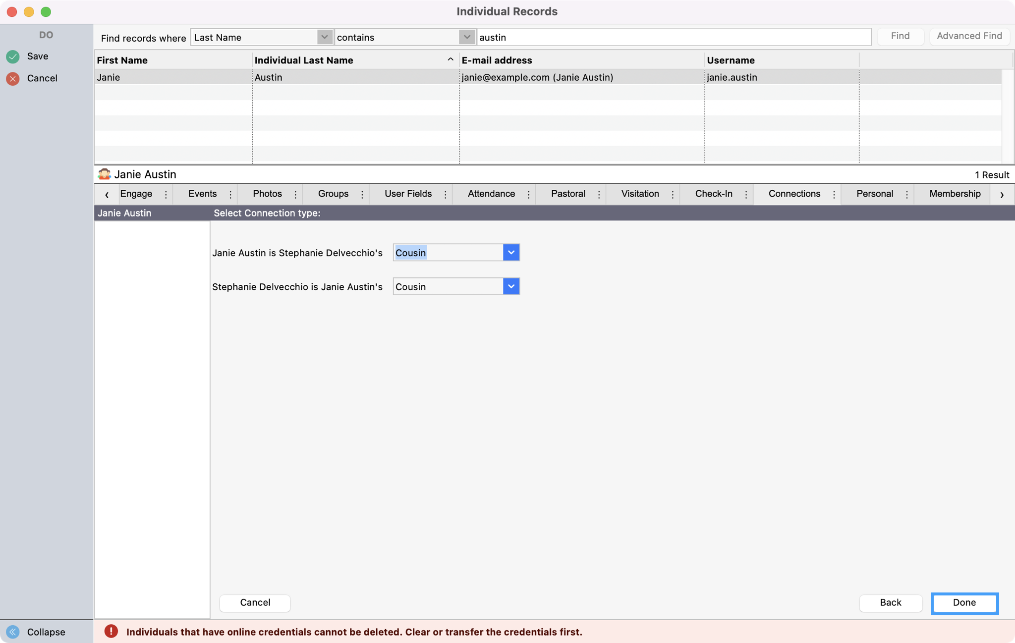 A picture highlighting the Done button in the bottom right-hand corner.