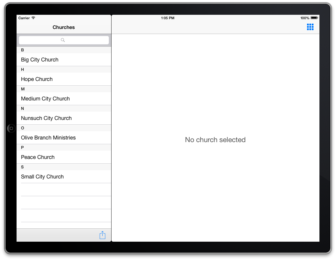 iOSiPadChurchesSelection.png