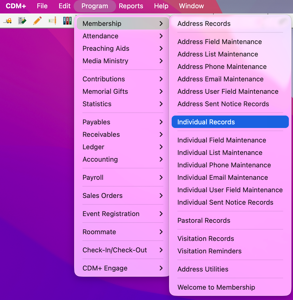 Navigation to Individual Records.