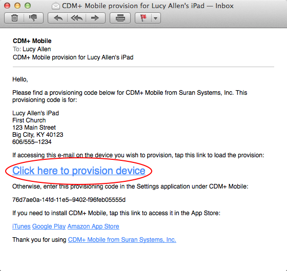EmailMessageWProvisioningCode.png
